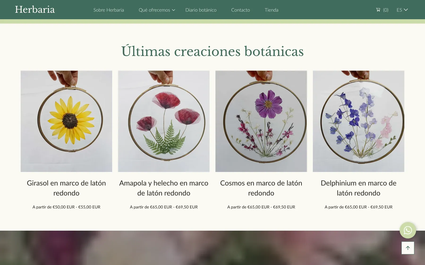 Últimas creaciones botánicas en la portada